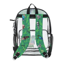 Load image into Gallery viewer, Minecraft Creepers Kids’ Clear PVC 16” Backpack