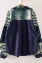 Load image into Gallery viewer, NT12889-Daisy Stripe Contrast Top