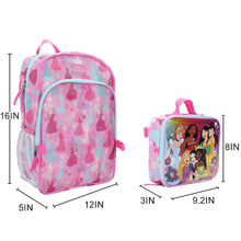 Load image into Gallery viewer, Disney Princess Group Shot 16” Backpack With Lunch Kit