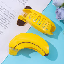 Load image into Gallery viewer, Yellow Banana Shaped Hair Clip, Fruit Hair Accessories