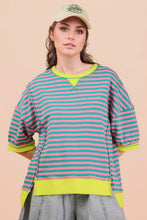 Load image into Gallery viewer, NT12481-Oversized Stripe Casual Knit Top