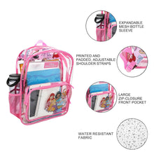 Load image into Gallery viewer, Disney Princesses Kids’ Clear PVC 16” Backpack
