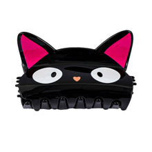 Load image into Gallery viewer, Adorable Big Eyes Black Cat Head Hair Claw Clips