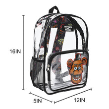 Load image into Gallery viewer, Five Nights at Freddy’s Freddy Fazbear 16” Clear Backpack For School And Travel