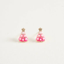 Load image into Gallery viewer, Christmas Tree Pearl Earrings
