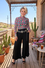 Load image into Gallery viewer, Western Turquoise Checkered Mesh
