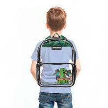 Load image into Gallery viewer, Minecraft Creepers Kids’ Clear PVC 16” Backpack
