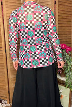 Load image into Gallery viewer, Western Turquoise Checkered Mesh
