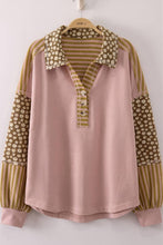 Load image into Gallery viewer, NT12889-Daisy Stripe Contrast Top
