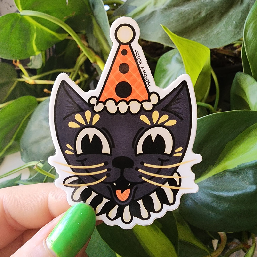 Cat clown sticker