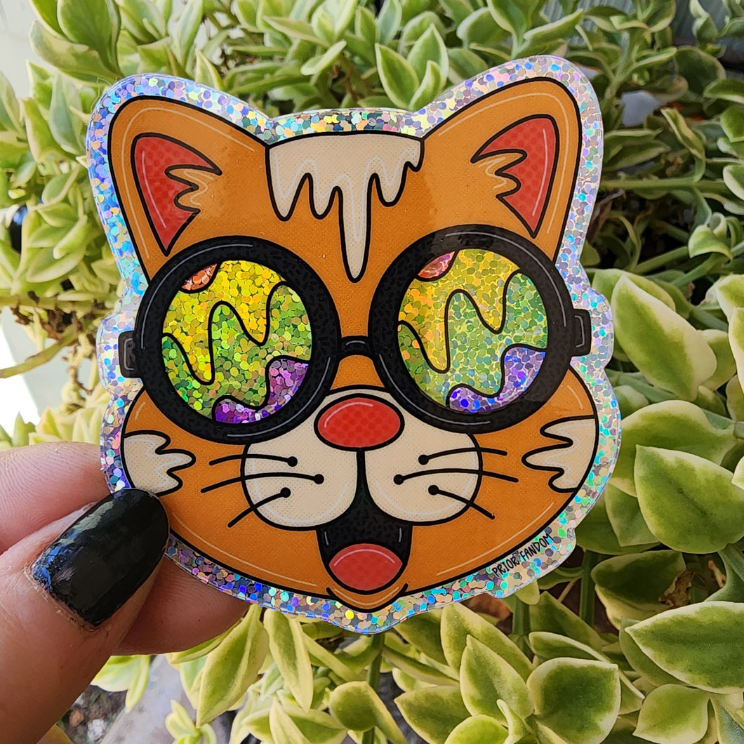 Groovy glitter cat