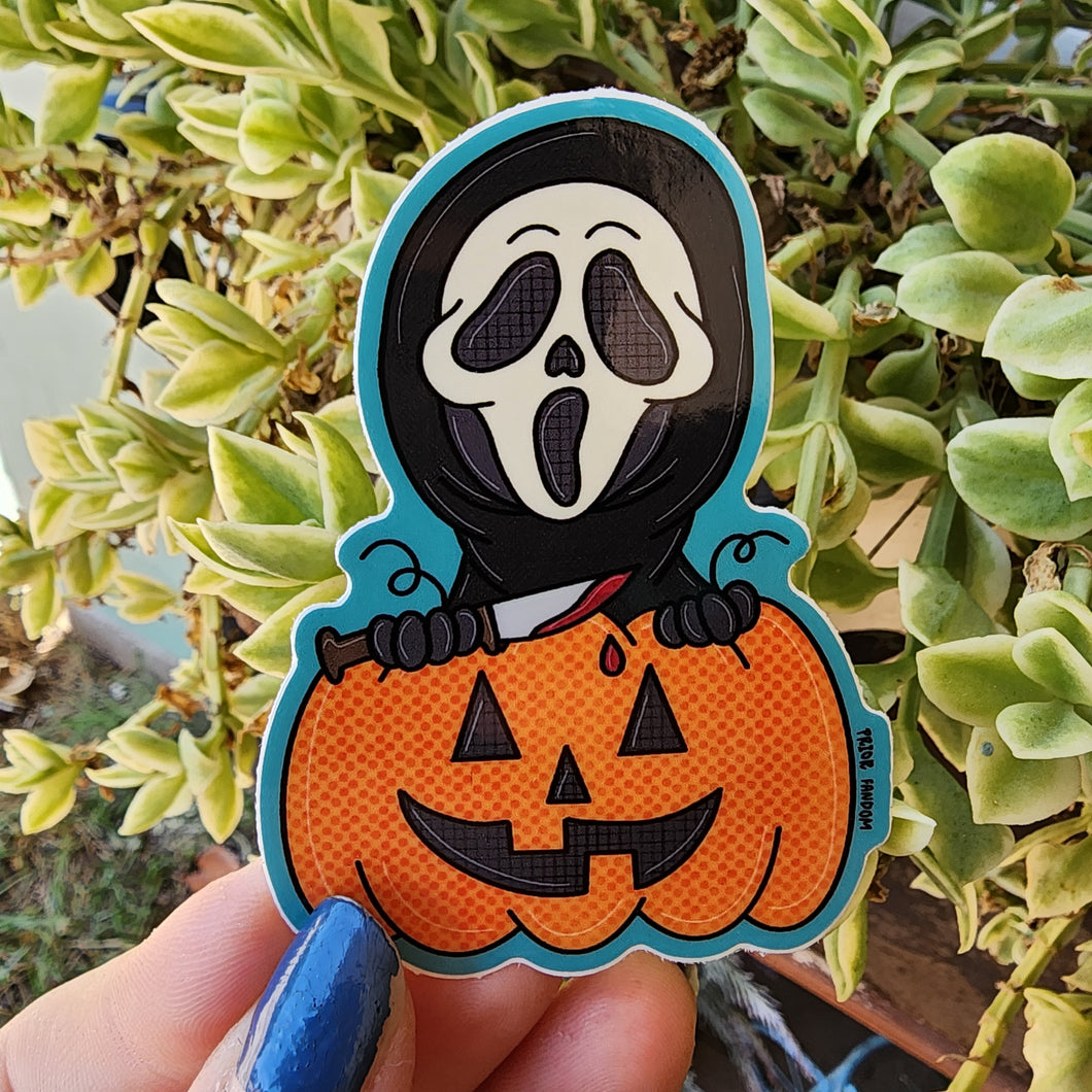 Ghostface Pumpkin Sticker