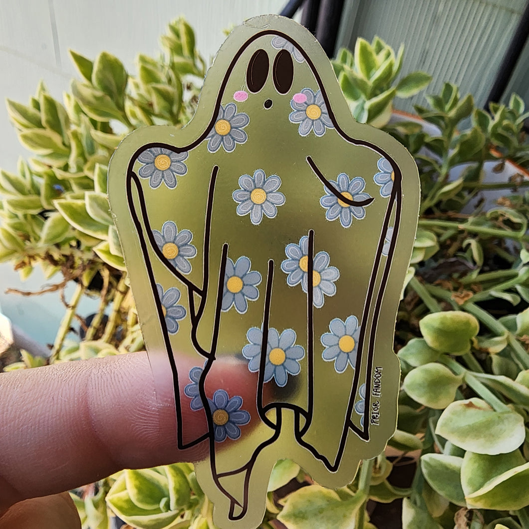 Clear Floral Ghost Sticker