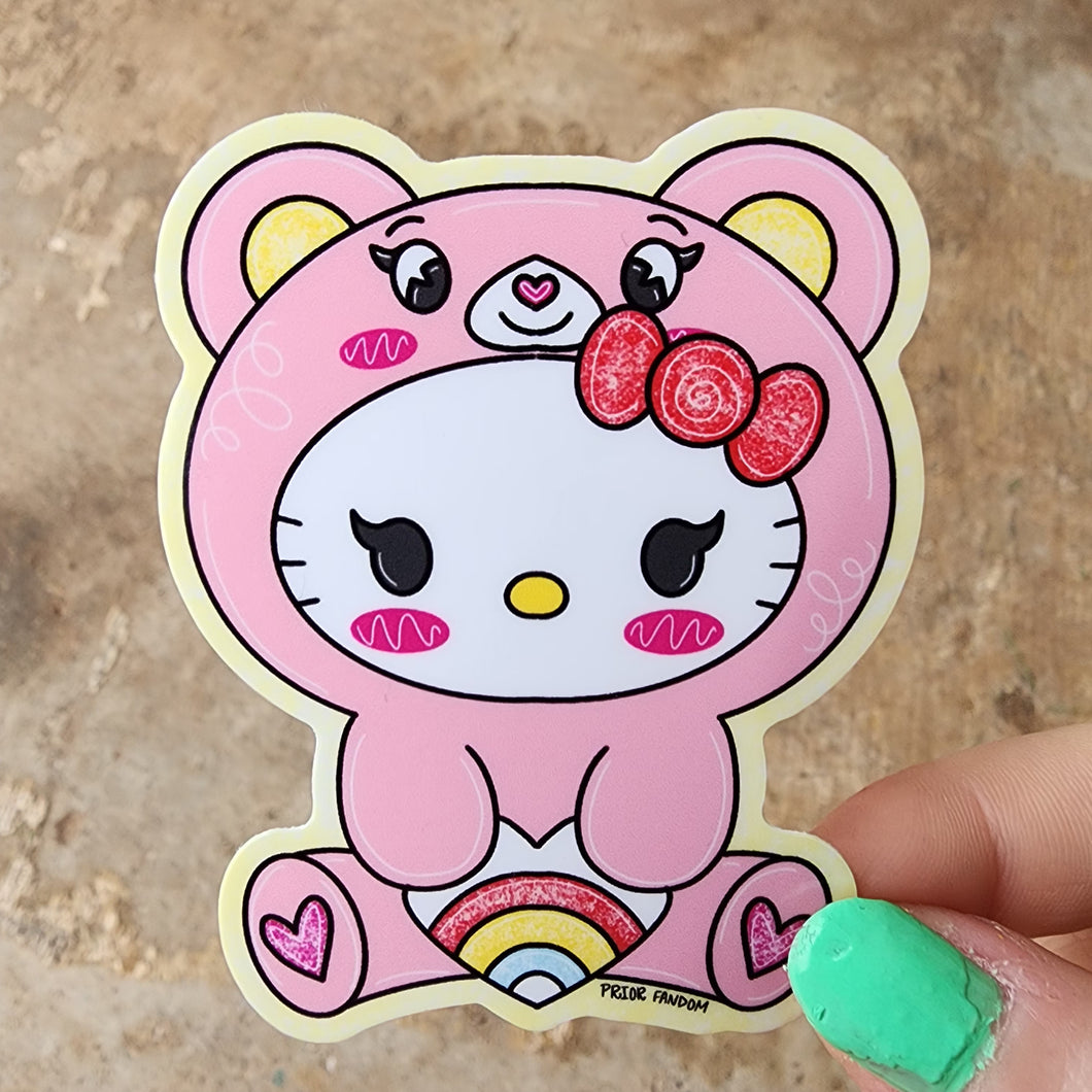 Hello Kitty Carebear Sticker