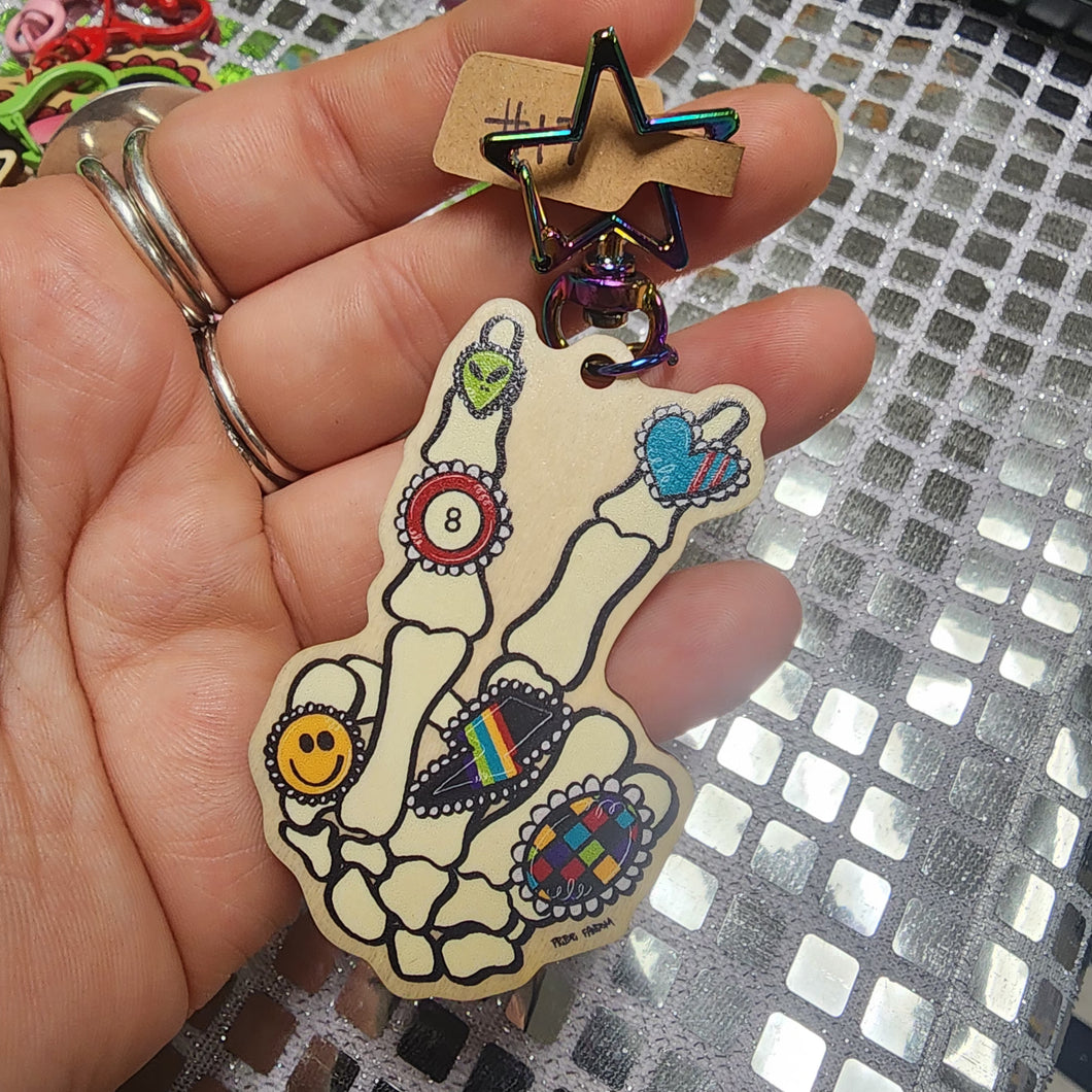 Skeleton Hand Keychain