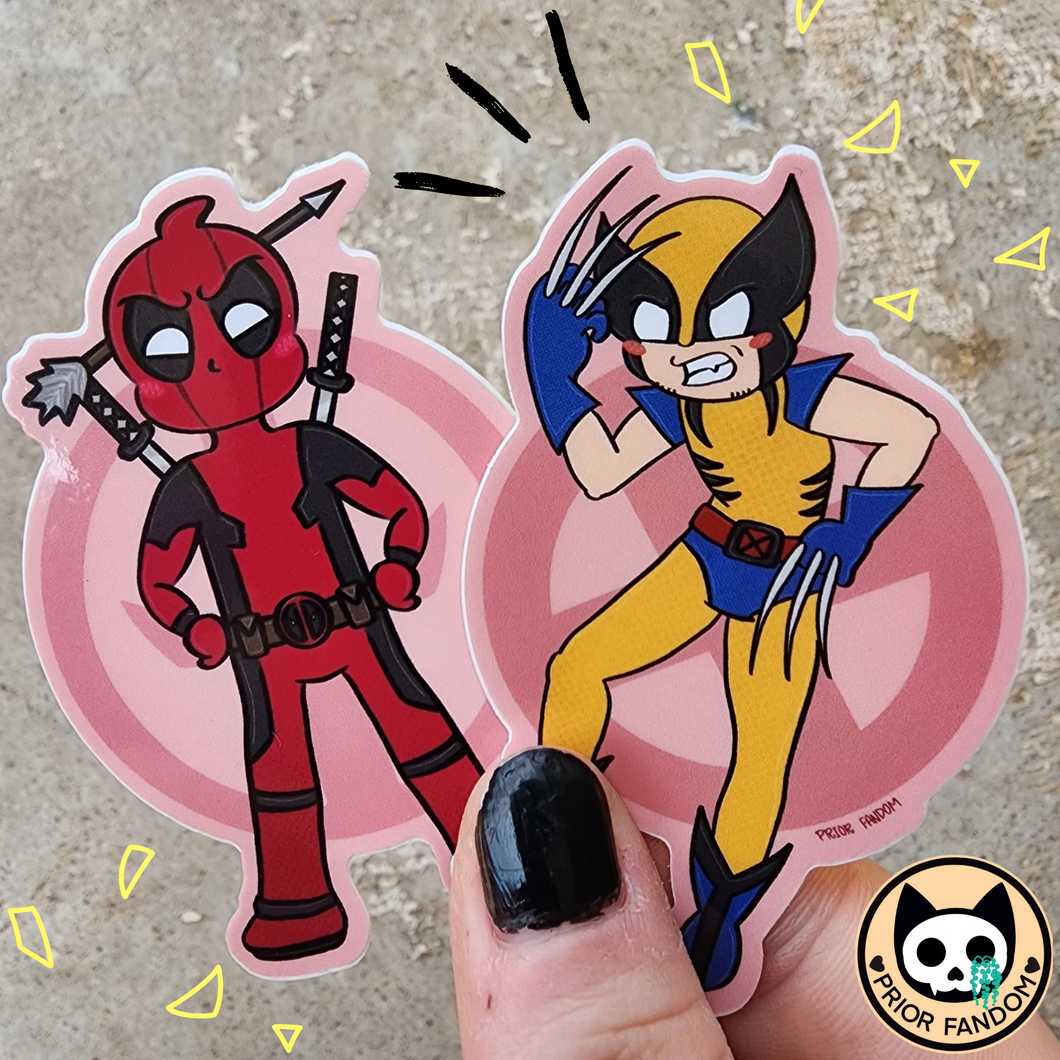 Dead Pool Wolverine Sticker