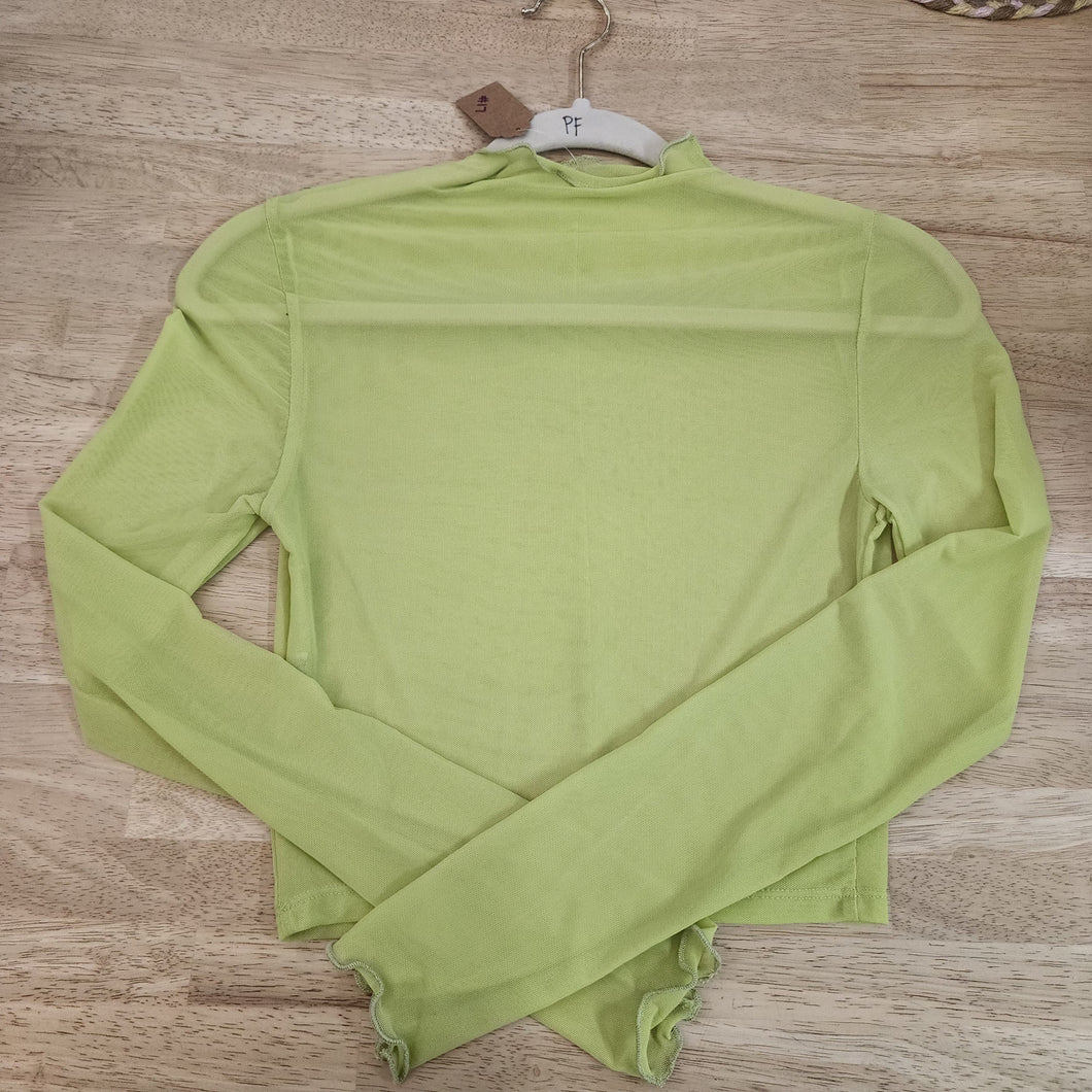 Lime Green Mesh top