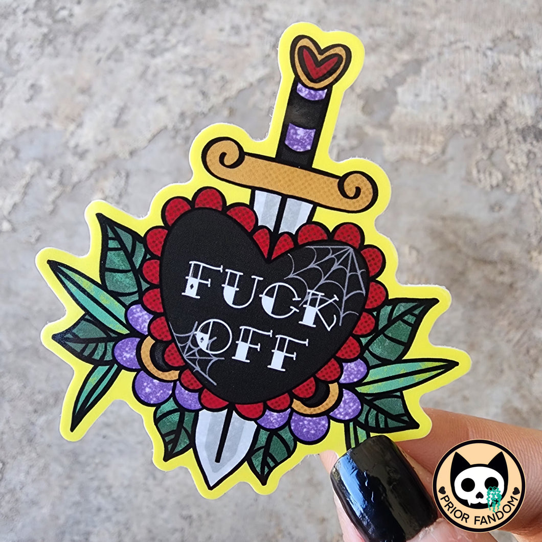 F* OFF Dagger Sticker