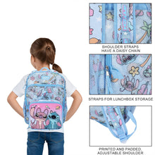 Load image into Gallery viewer, Lilo &amp; Stitch Angel &amp; Stitch All-Over Print 16” Backpack With Lunch Kit
