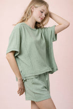 Load image into Gallery viewer, NT12686SET-Ribbed Knit Comfy Top &amp; Shorts Set
