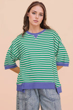 Load image into Gallery viewer, NT12481-Oversized Stripe Casual Knit Top
