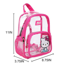 Load image into Gallery viewer, Hello Kitty Sitting Character Adult 11” Clear Mini Backpack
