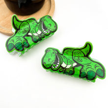Load image into Gallery viewer, Green Dinosaur Hair Clip, Cute Prehistoric Style Claw Clip
