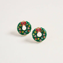 Load image into Gallery viewer, Christmas Wreath Earrings
