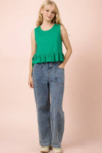 Load image into Gallery viewer, NT12128-Side Tie Detail Ruffled Top
