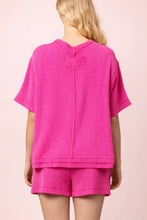 Load image into Gallery viewer, NT12686SET-Ribbed Knit Comfy Top &amp; Shorts Set
