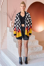 Load image into Gallery viewer, RACING FLAME KNIT CARDIGAN
