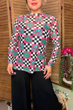 Load image into Gallery viewer, Western Turquoise Checkered Mesh
