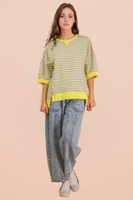 Load image into Gallery viewer, NT12481-Oversized Stripe Casual Knit Top
