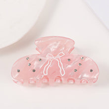 Load image into Gallery viewer, Bow Print &amp; Rhinestone Embellished Hair Claw Clip
