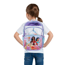 Load image into Gallery viewer, Disney Princesses 2-Piece 16” Kids Clear Backpack &amp; Lunch Box Set For School And Travel
