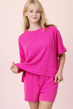 Load image into Gallery viewer, NT12686SET-Ribbed Knit Comfy Top &amp; Shorts Set
