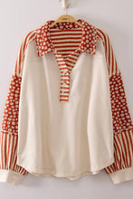 Load image into Gallery viewer, NT12889-Daisy Stripe Contrast Top
