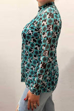 Load image into Gallery viewer, Turquoise Aztec &amp; Cow Print Mesh
