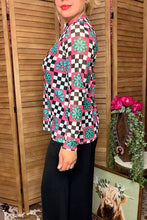 Load image into Gallery viewer, Western Turquoise Checkered Mesh
