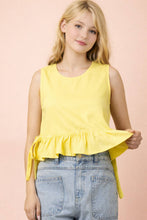 Load image into Gallery viewer, NT12128-Side Tie Detail Ruffled Top
