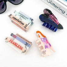 Load image into Gallery viewer, Book &amp; Microphone Hair Clips, Cute Novelty Hair Claw Clip
