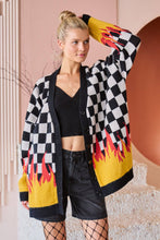 Load image into Gallery viewer, RACING FLAME KNIT CARDIGAN
