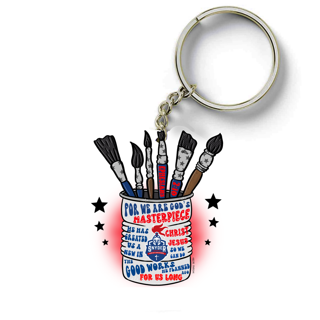 Paintbrush keychain