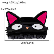 Load image into Gallery viewer, Adorable Big Eyes Black Cat Head Hair Claw Clips

