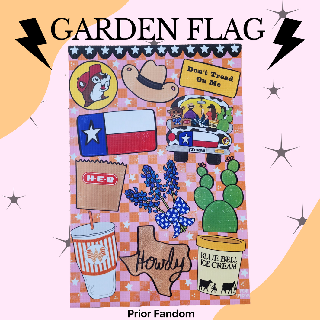 Checkered Texas Garden Flag