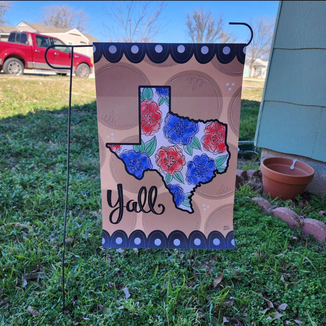 Texas Florals Garden Flag