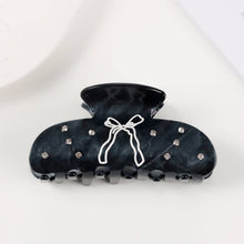 Load image into Gallery viewer, Bow Print &amp; Rhinestone Embellished Hair Claw Clip

