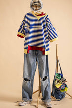 Load image into Gallery viewer, NT12481-Oversized Stripe Casual Knit Top
