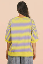 Load image into Gallery viewer, NT12481-Oversized Stripe Casual Knit Top
