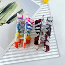Load image into Gallery viewer, Stacked Book Design Hair Claw Clip
